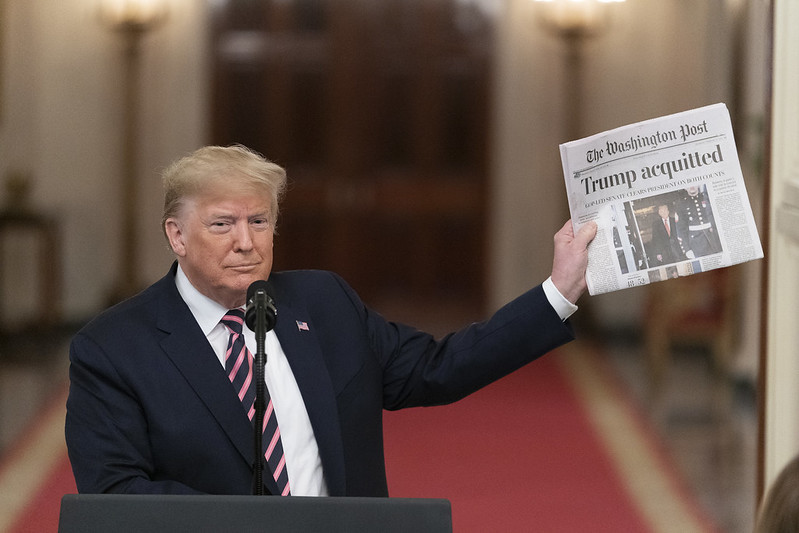 President Donald J. Trump addresses his remarks