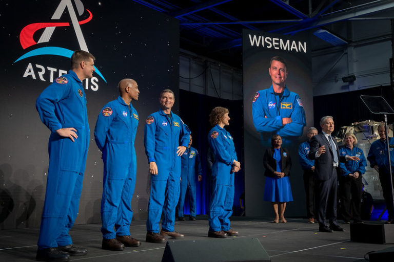 The Artemis II Crew with NASA and CSA Officials