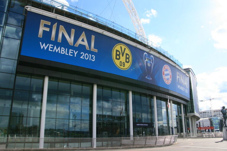 Finale de la League des Champions en 2013 entre le Borussion Dortmund et le Bayern de Munich à Wembley Stadium